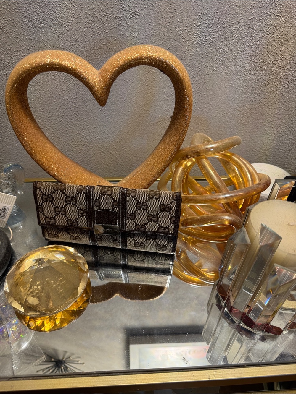 Gucci Brown GG Monogram Continental Wallet